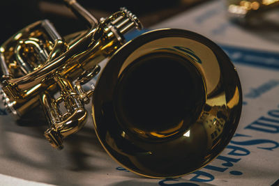 Close-up of musical equipment