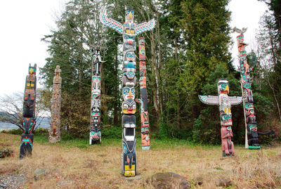 View of cross on land