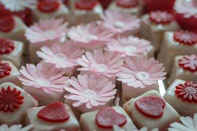Full frame shot of pink flowers