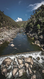 Scenic view of river against sky