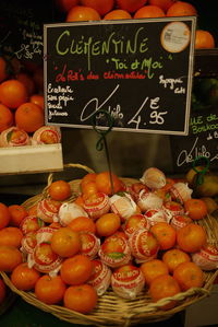 Various fruits for sale in market