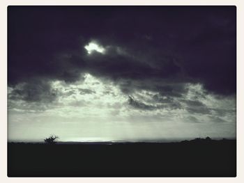 Scenic view of landscape against cloudy sky