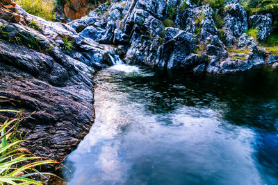 River flowing amidst mountains