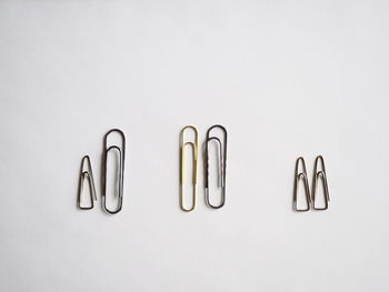 Close-up of objects over white background
