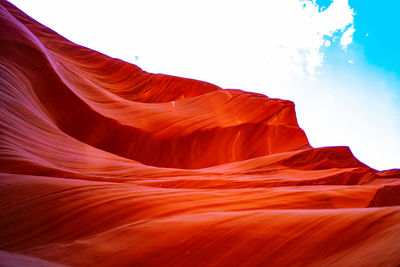 Low angle view of rock formation