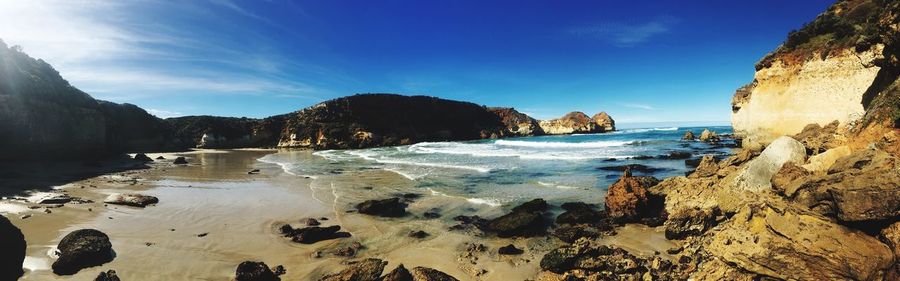 Panoramic view of beach against sky