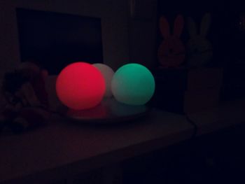 Close-up of multi colored easter eggs on table at home