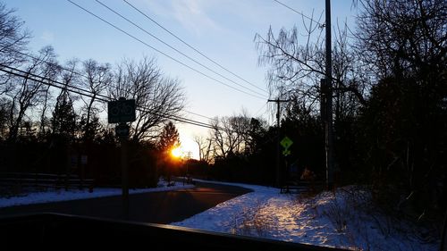 Road at sunset