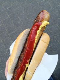 Close-up of hot dog