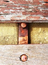 Close-up of weathered wall