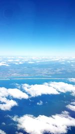 Aerial view of clouds over sea