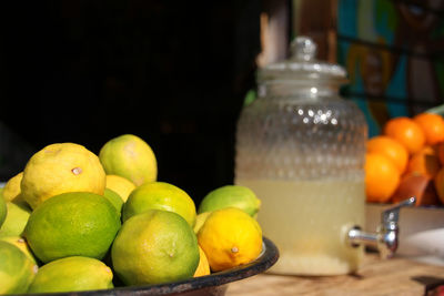 Close-up of fruits on table