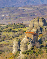 Rock formations on landscape