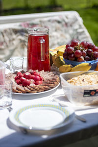 Close-up of food on table