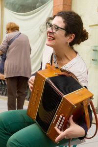 Young woman smiling