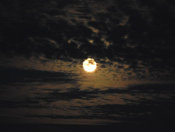 Scenic view of sea against sky at night