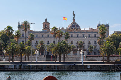 Building of capitania general de barcelona  in passeig de colom, barcelona, spain