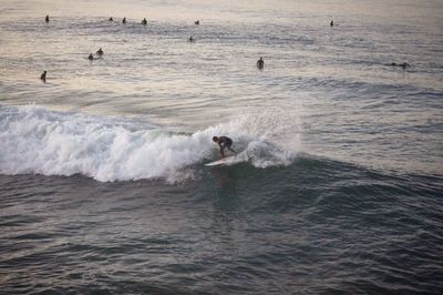 Man surfing in sea