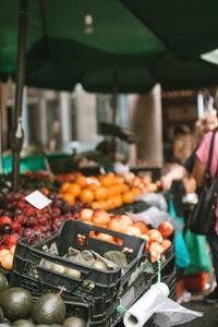 Vegetables for sale in market