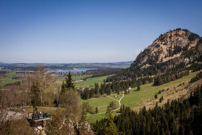 Panoramic view of landscape against clear sky