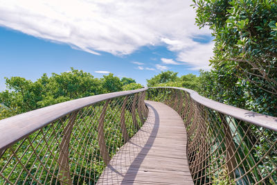 Low angle view of bridge against sky