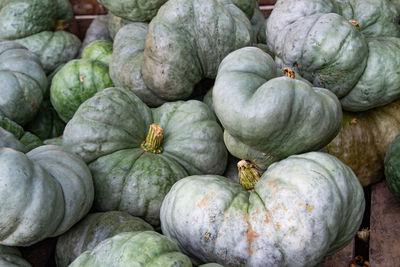 Full frame shot of pumpkins at market