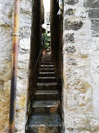 Steps amidst buildings
