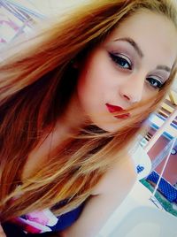 Close-up of young woman