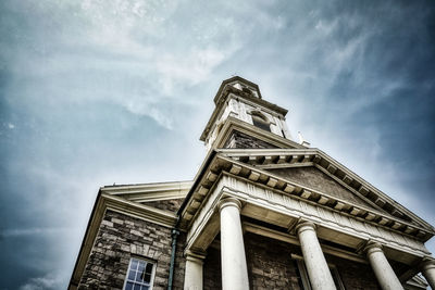 Low angle view of building against sky