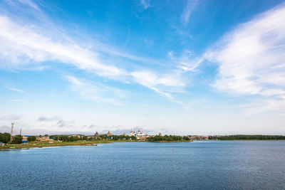 Scenic view of river against sky