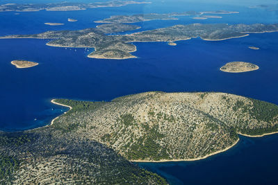 High angle view of island in sea