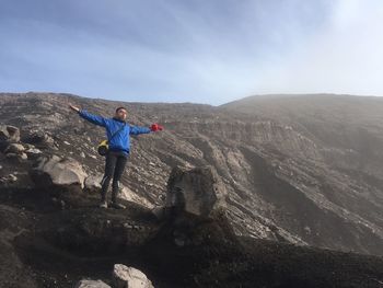 Man standing on mountain