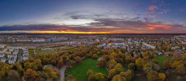 Scenic view of landscape against sky during sunset