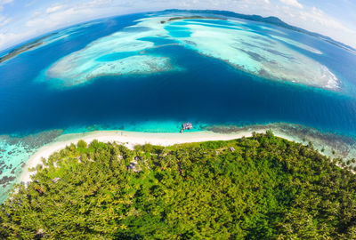 High angle view of sea shore