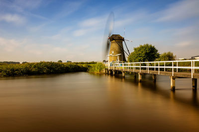 Windmill of kinderdijk, long time exposure.