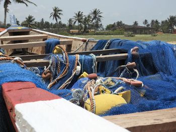 Man fishing net on beach