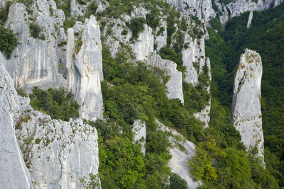 Scenic view of cliffs