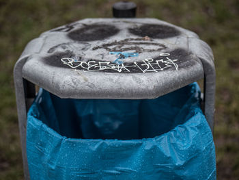 Close-up of blue outdoors