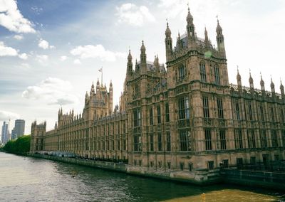 Low angle view of building against sky
