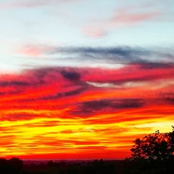 Scenic view of landscape at sunset