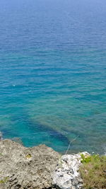 High angle view of beach