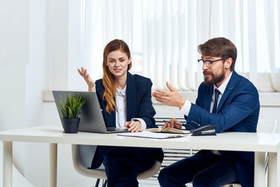 Business people having discussion at office