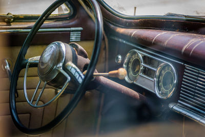 Close-up of vintage car