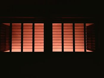 Silhouette of building in darkroom