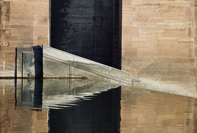 Reflection of building on water