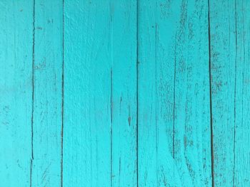 Close-up of blue wooden wall