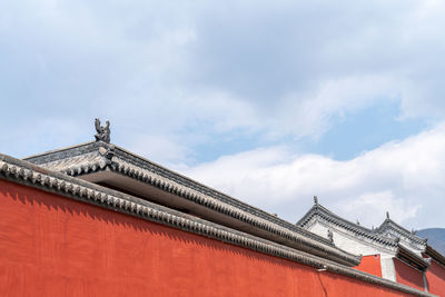 Low angle view of building against sky