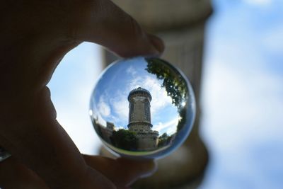 Sea seen through window