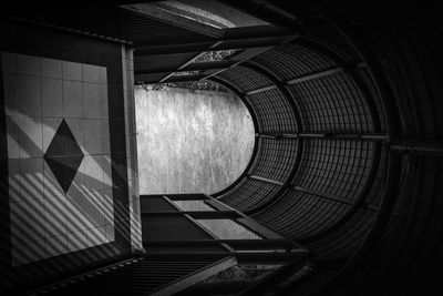 Directly below shot of skylight in building