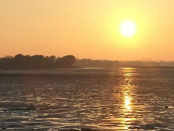 View of sea at sunset